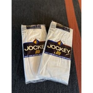 Vintage Jockey Boxers Shorts Classic Tapered White Cotton Blend Men's Sz 38 1999